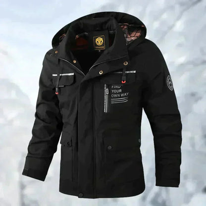 Martim | Parka Impermeável Homem com Capuz Múltiplos Bolsos