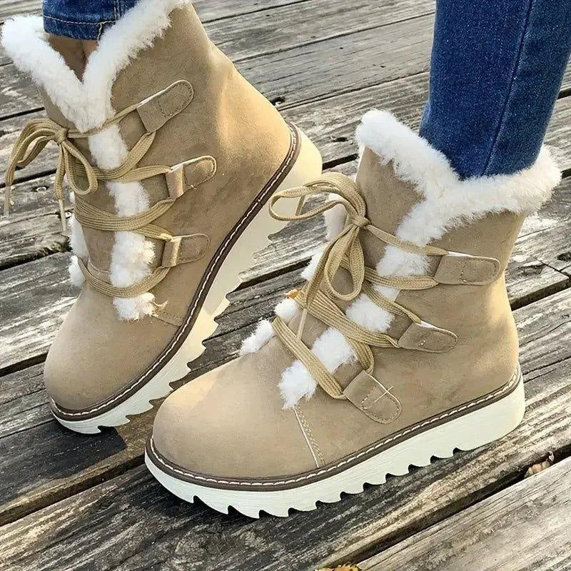 Matilde | Botas de Neve Mulher Forro de Pelúcia com Atacadores