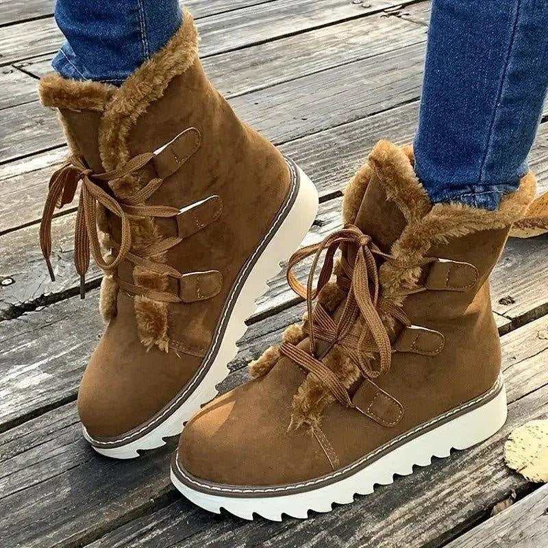 Matilde | Botas de Neve Mulher Forro de Pelúcia com Atacadores