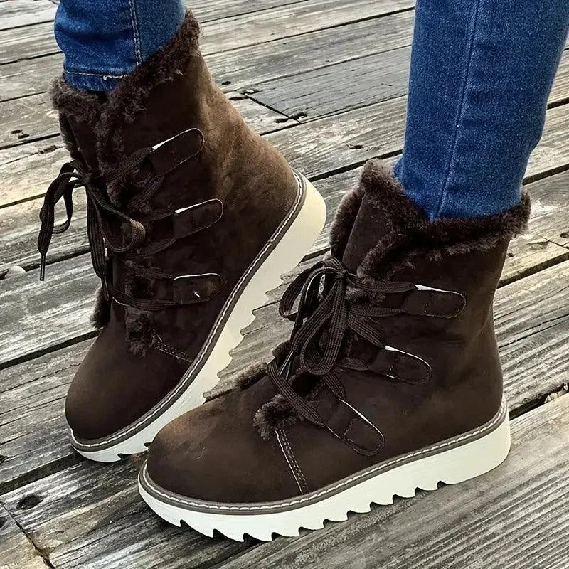 Matilde | Botas de Neve Mulher Forro de Pelúcia com Atacadores