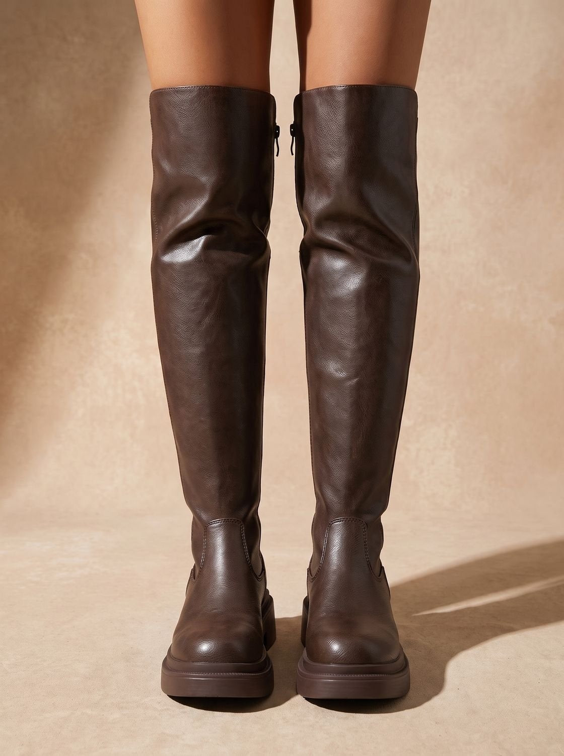 Matilde | Botas Overknee Mulher Cano Alto Sola Plana Fecho Lateral