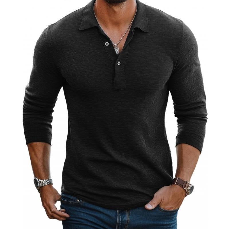 Miguel | Polo de Malha Manga Longa Homem Slim-Fit