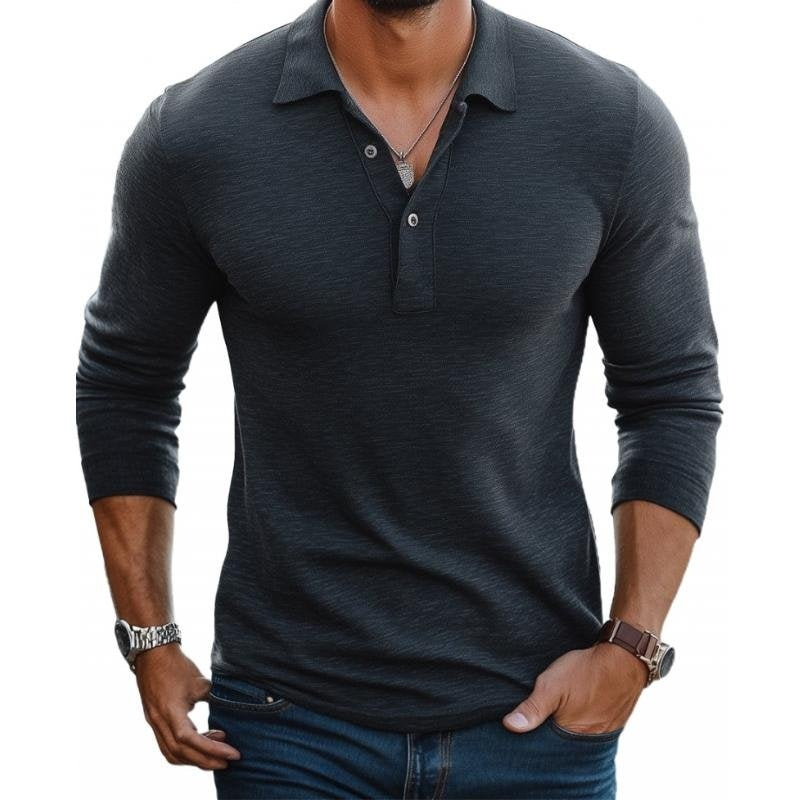 Miguel | Polo de Malha Manga Longa Homem Slim-Fit