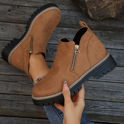 Mónica | Botins Cowboy Estampado Animal Print Mulher Sola Plataforma