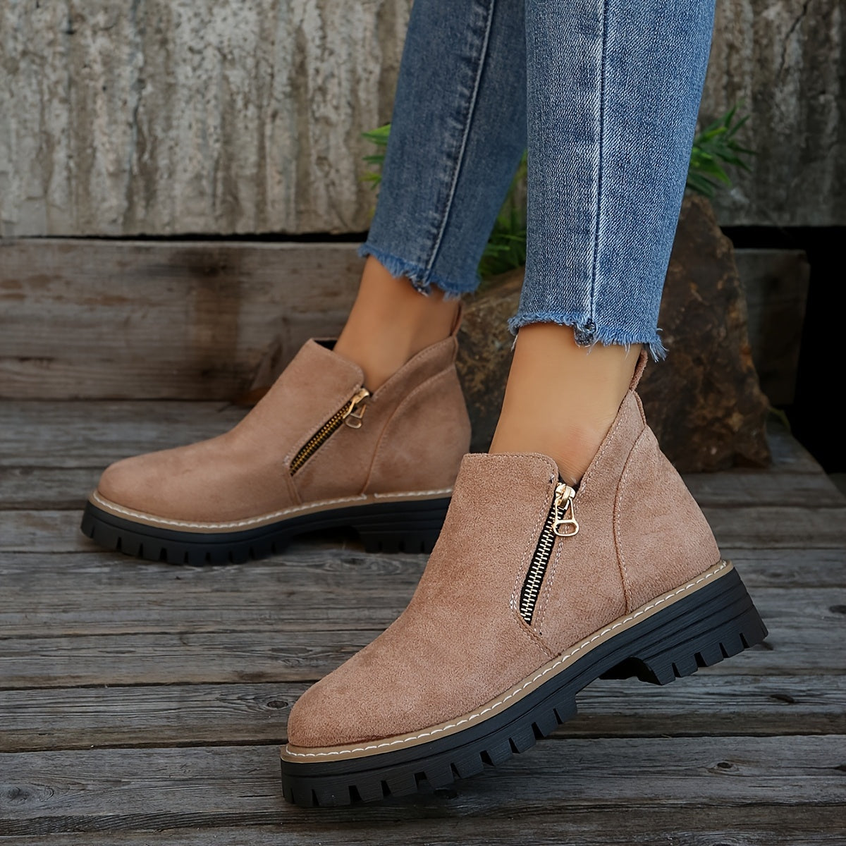 Mónica | Botins Cowboy Estampado Animal Print Mulher Sola Plataforma