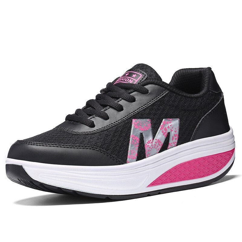 Odette | Women's Platform Running Shoes Lace Up Sneakers