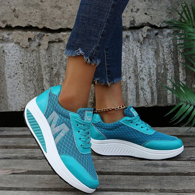 Odette | Women's Platform Running Shoes Lace Up Sneakers