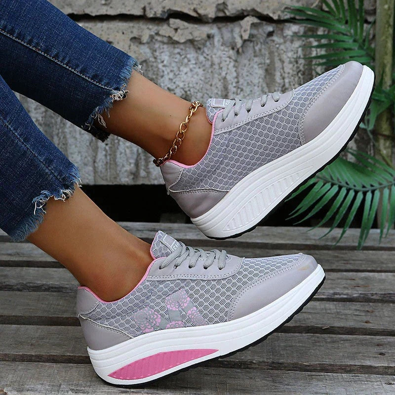 Odette | Women's Platform Running Shoes Lace Up Sneakers