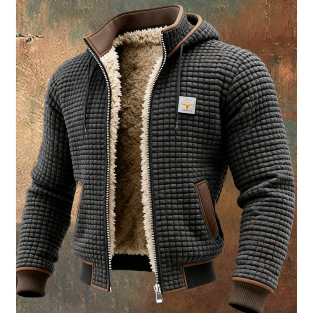 Nathaniel | Men's Winter Jacket Fleece Sherpa Lined with Hood