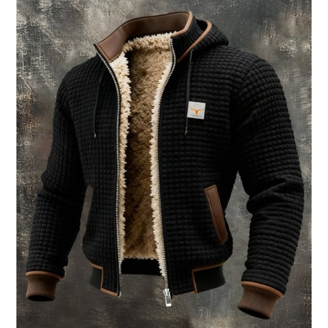 Nathaniel | Men's Winter Jacket Fleece Sherpa Lined with Hood