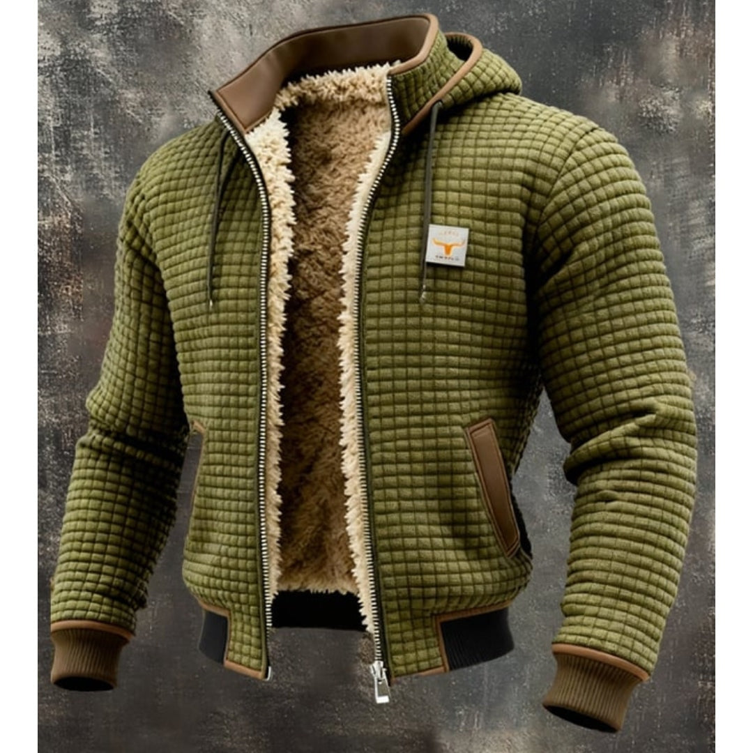 Nathaniel | Men's Winter Jacket Fleece Sherpa Lined with Hood