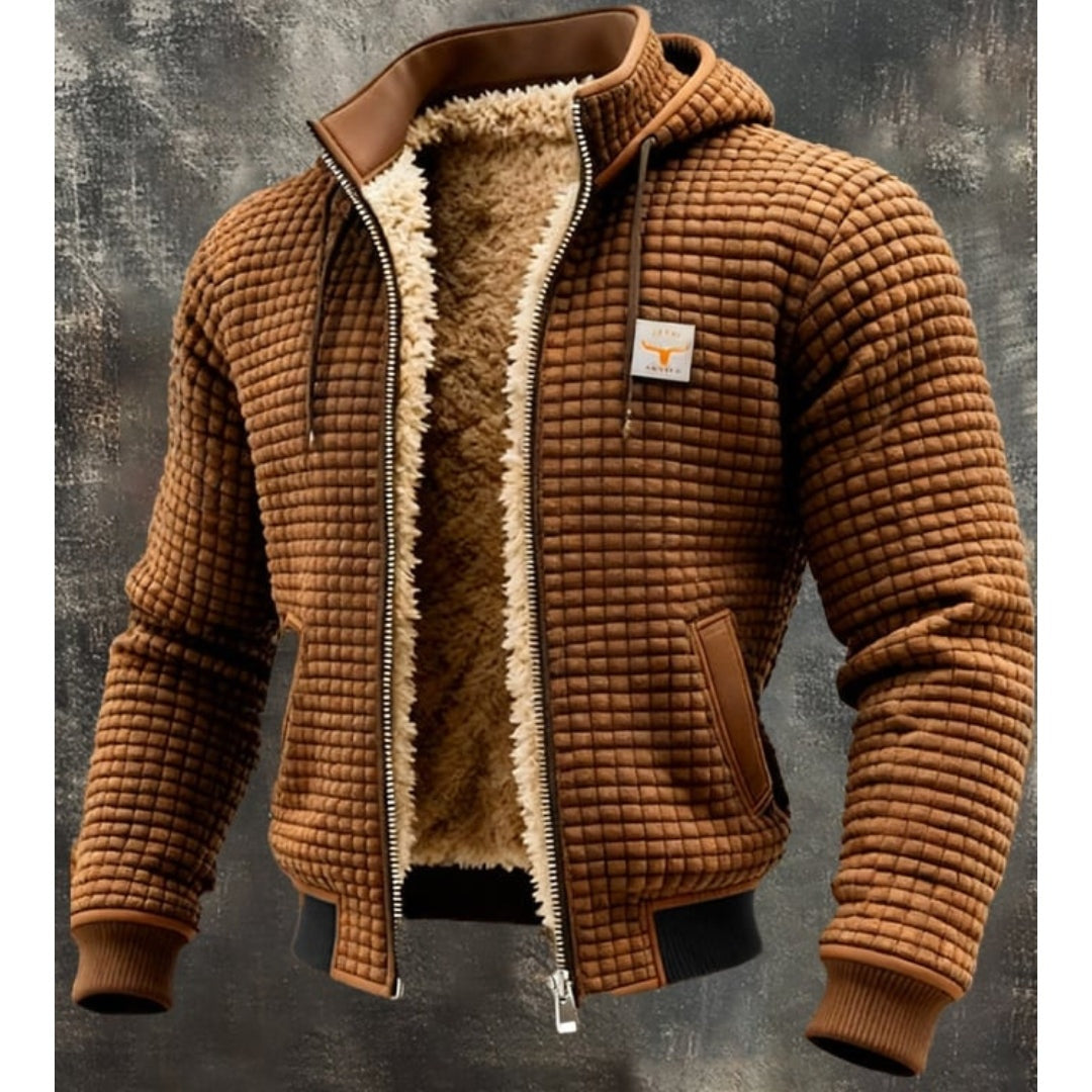 Nathaniel | Men's Winter Jacket Fleece Sherpa Lined with Hood