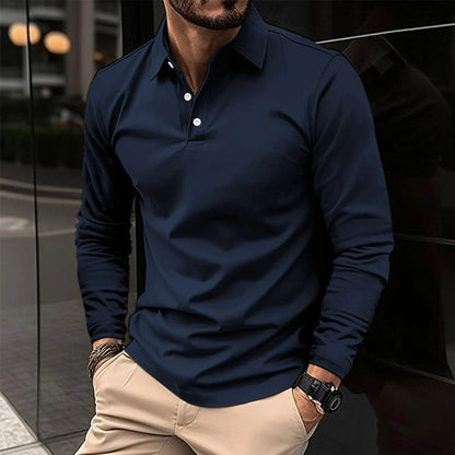 Nuno | Polo de Manga Longa Homem Gola Clássica