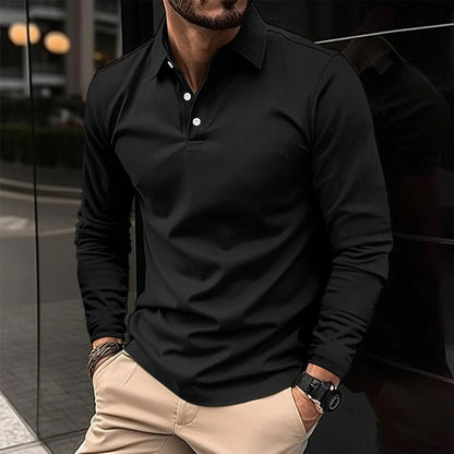 Nuno | Polo de Manga Longa Homem Gola Clássica