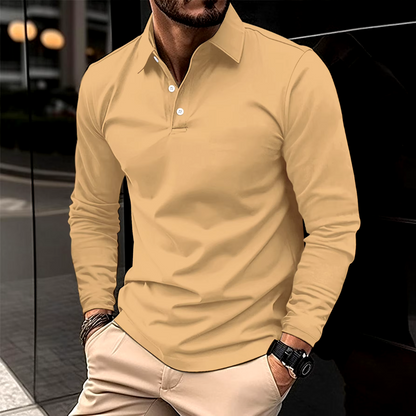 Nuno | Polo de Manga Longa Homem Gola Clássica