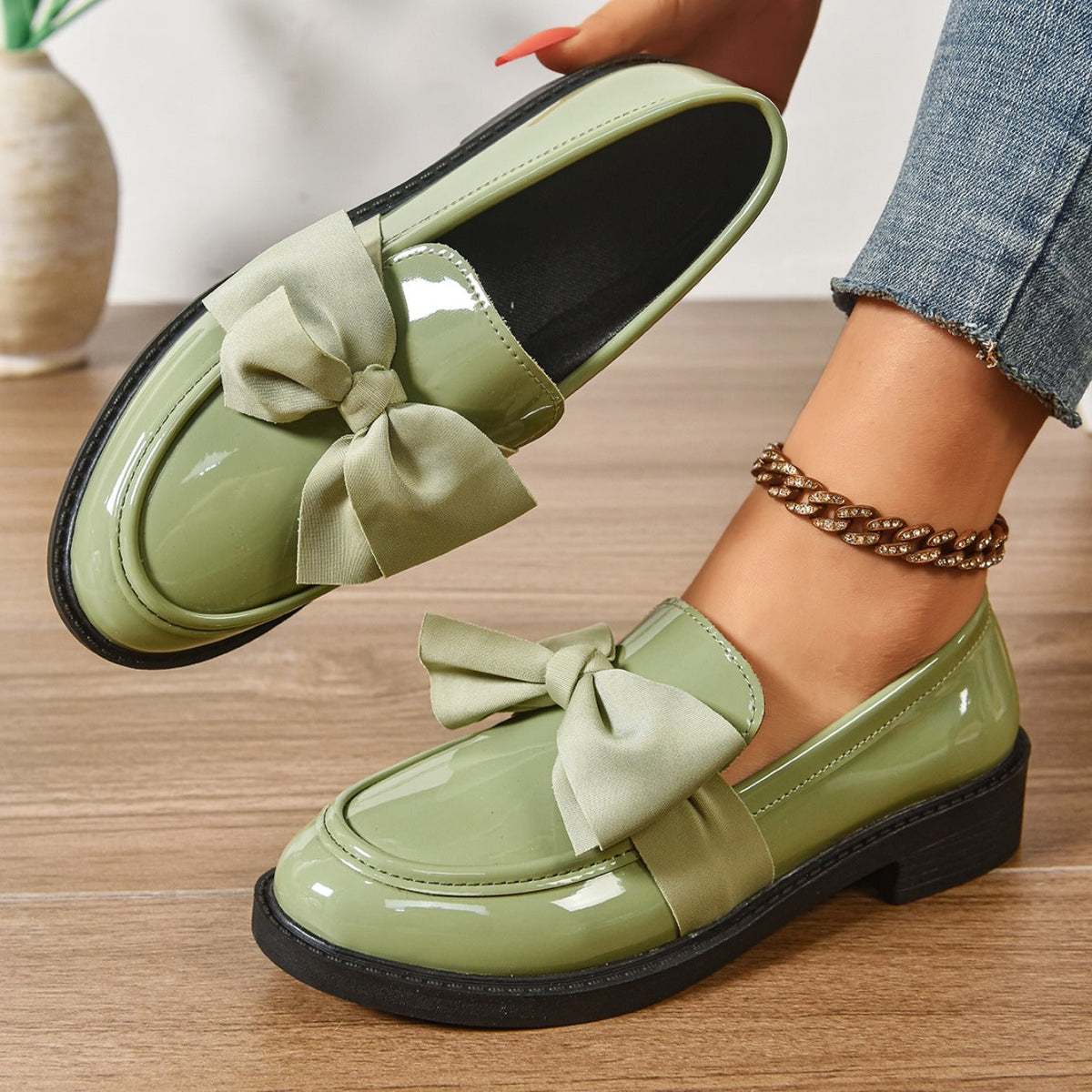Patrícia | Loafers de Verniz Mulher com Laço