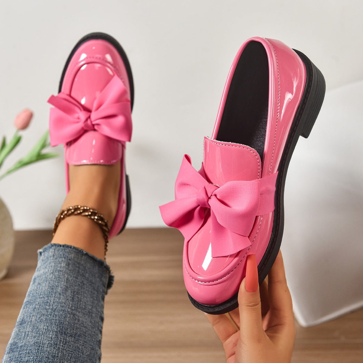 Patrícia | Loafers de Verniz Mulher com Laço