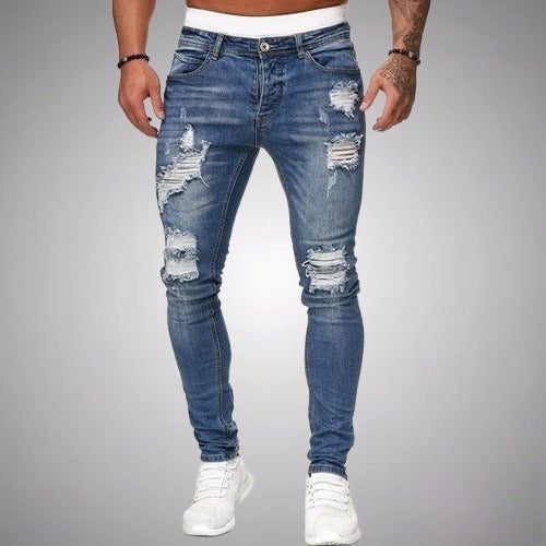 Rafael | Calças de Ganga Homem Skinny Rasgadas