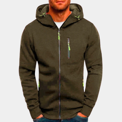 Rafael | Hoodie Homem com Fecho e Capuz Manga Comprida