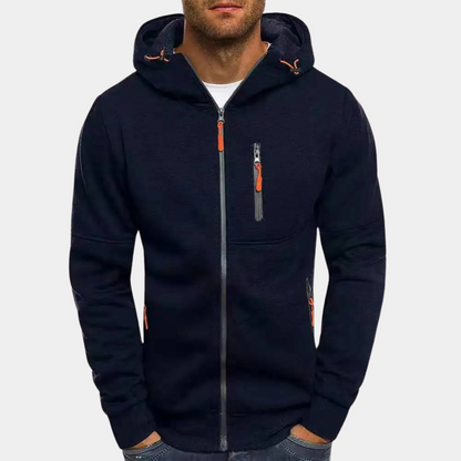 Rafael | Hoodie Homem com Fecho e Capuz Manga Comprida
