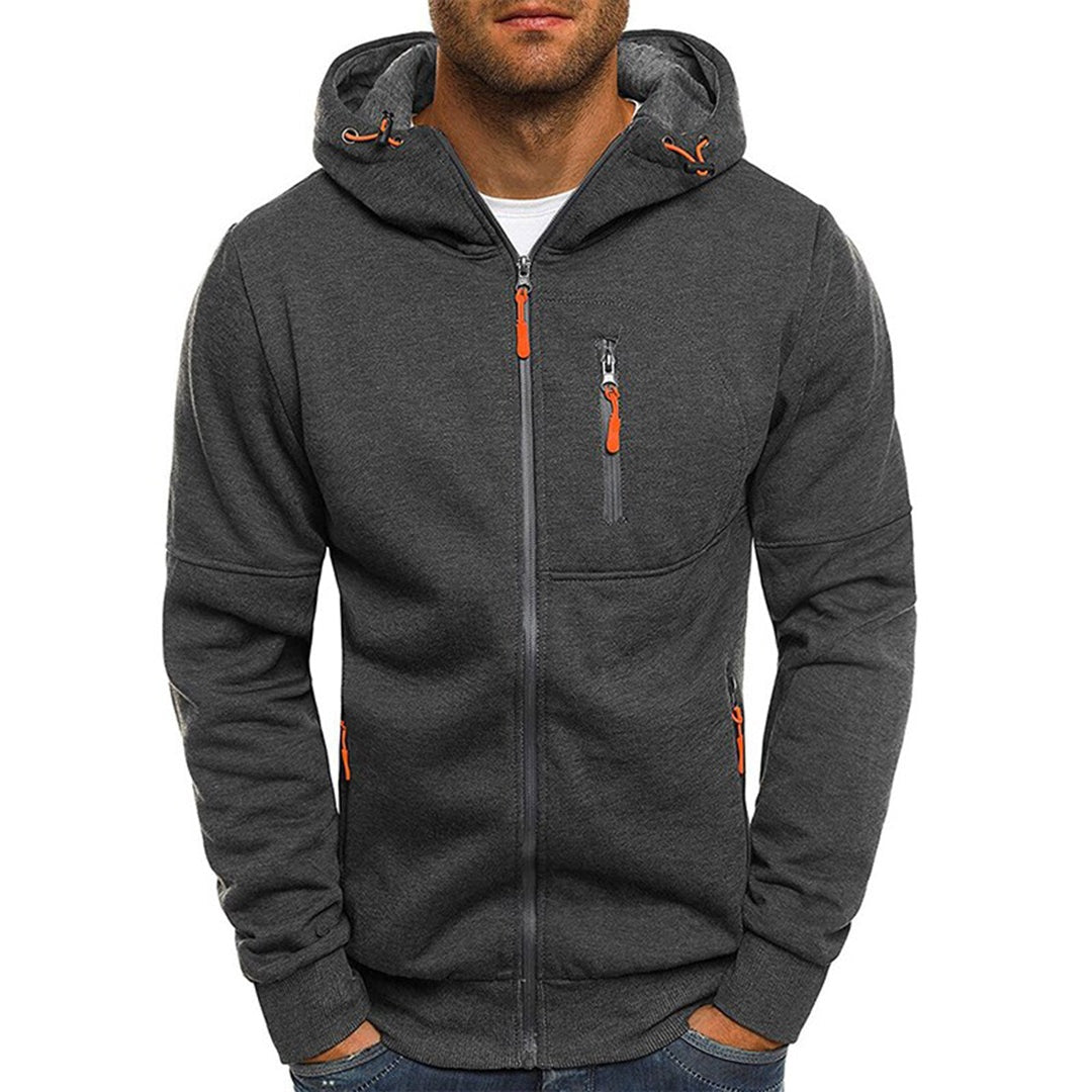 Rafael | Hoodie Homem com Fecho e Capuz Manga Comprida