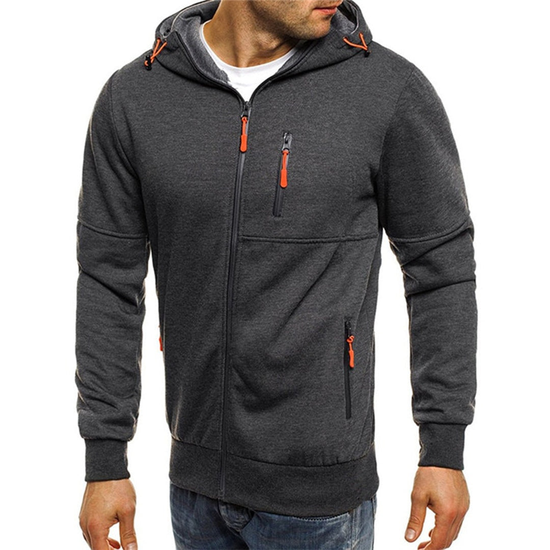 Rafael | Hoodie Homem com Fecho e Capuz Manga Comprida
