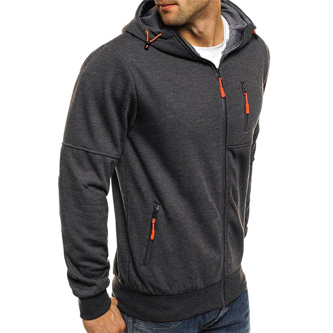 Rafael | Hoodie Homem com Fecho e Capuz Manga Comprida