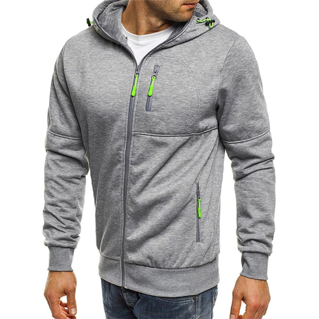 Rafael | Hoodie Homem com Fecho e Capuz Manga Comprida