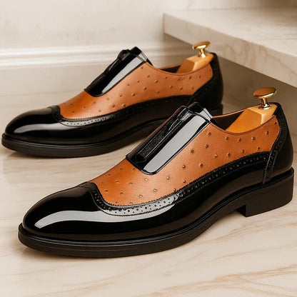 Rafael | Sapatos Oxford Homem Couro de Avestruz com Fecho