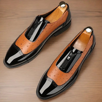 Rafael | Sapatos Oxford Homem Couro de Avestruz com Fecho