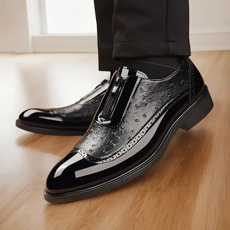 Rafael | Sapatos Oxford Homem Couro de Avestruz com Fecho