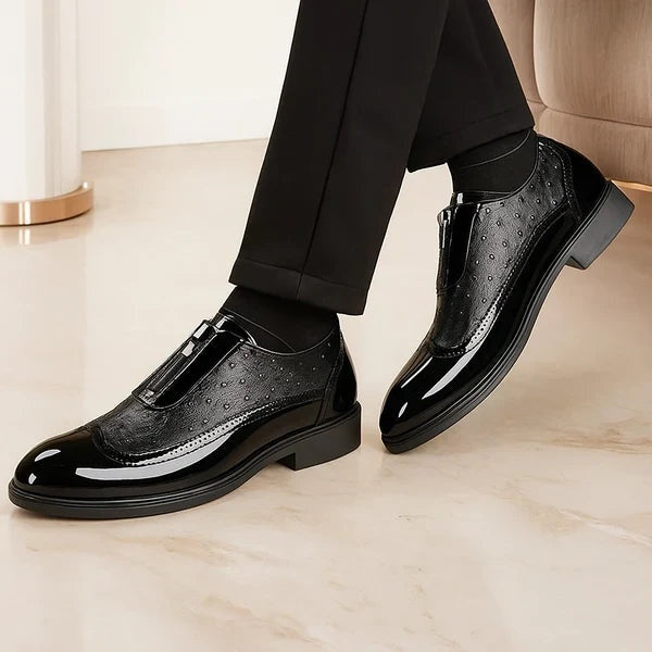 Rafael | Sapatos Oxford Homem Couro de Avestruz com Fecho