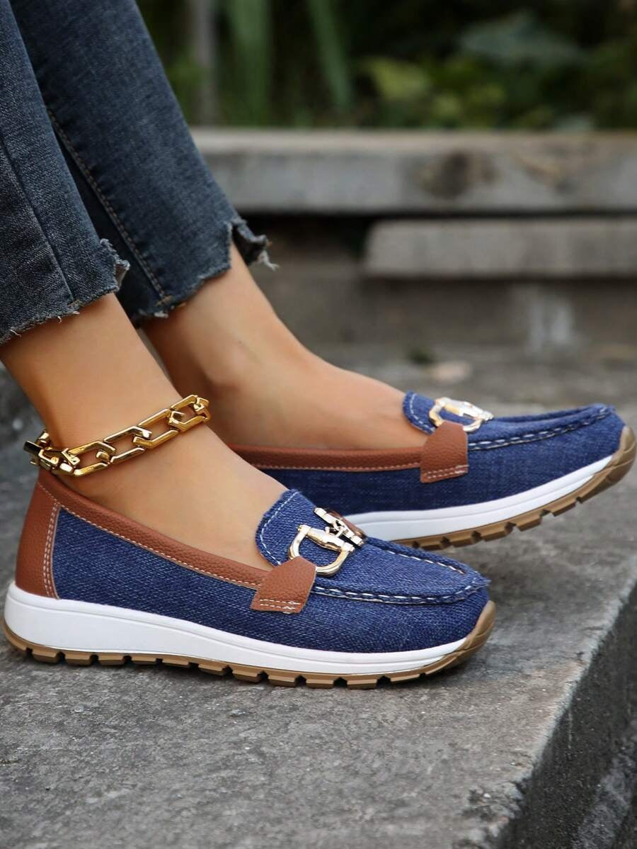 Raquel | Mocassins Ortopédicos Mulher Sola Plataforma Detalhe Metálico