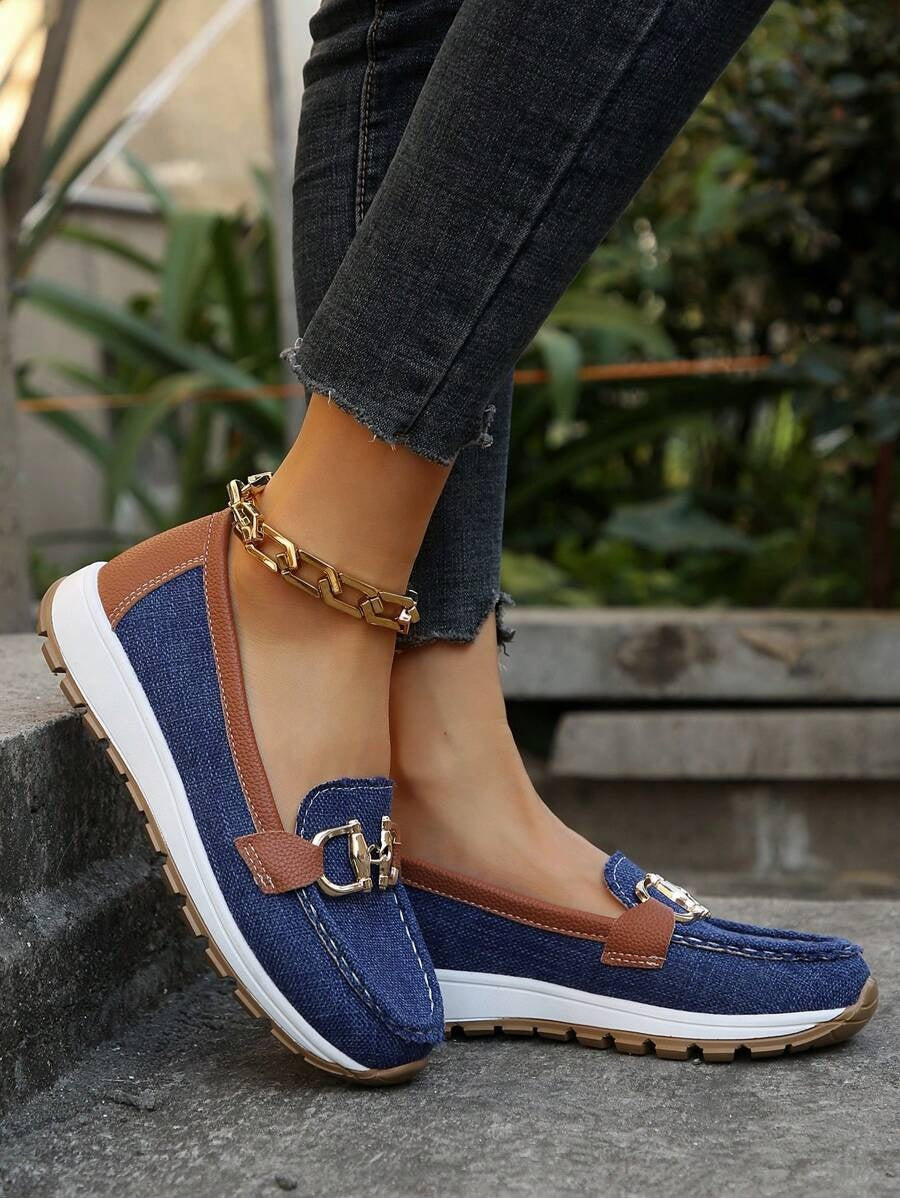 Raquel | Mocassins Ortopédicos Mulher Sola Plataforma Detalhe Metálico