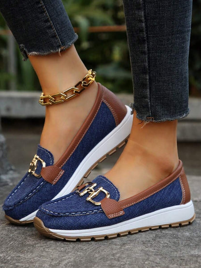 Raquel | Mocassins Ortopédicos Mulher Sola Plataforma Detalhe Metálico