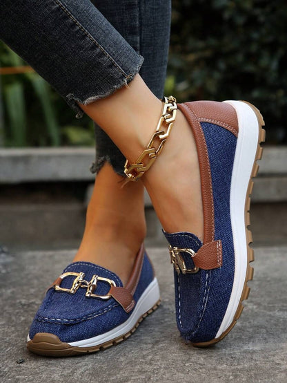 Raquel | Mocassins Ortopédicos Mulher Sola Plataforma Detalhe Metálico