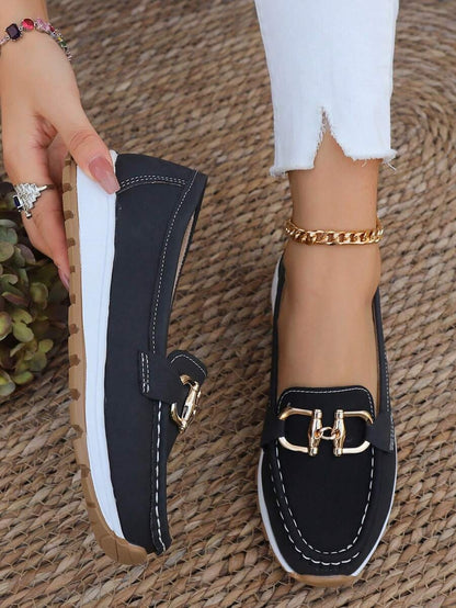 Raquel | Mocassins Ortopédicos Mulher Sola Plataforma Detalhe Metálico