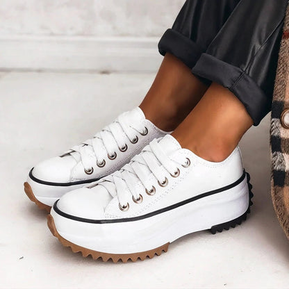 Monique | Women's Lace Up Platform Sneakers Chunky Sole