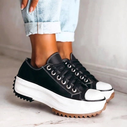 Monique | Women's Lace Up Platform Sneakers Chunky Sole