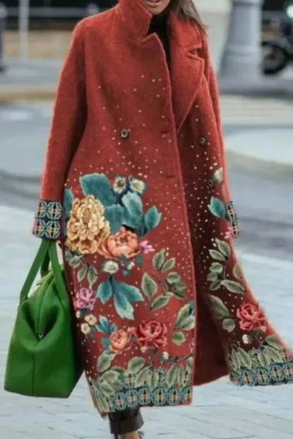 Raquel | Sobretudo de Lã Comprido Mulher Oversize Lapela