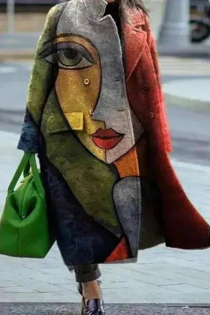 Raquel | Sobretudo de Lã Comprido Mulher Oversize Lapela
