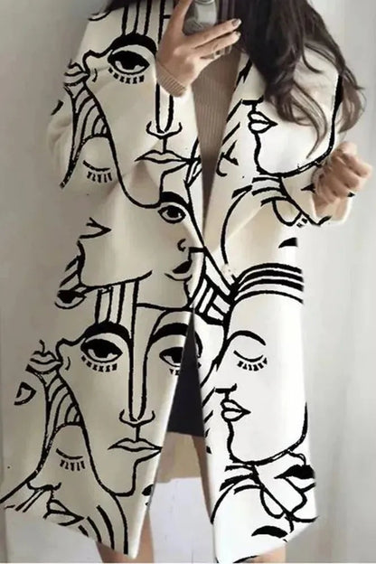 Raquel | Sobretudo de Lã Comprido Mulher Oversize Lapela
