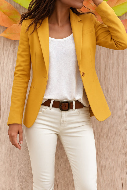 Rita | Blazer Mulher Corte Ajustado Lapela Clássica