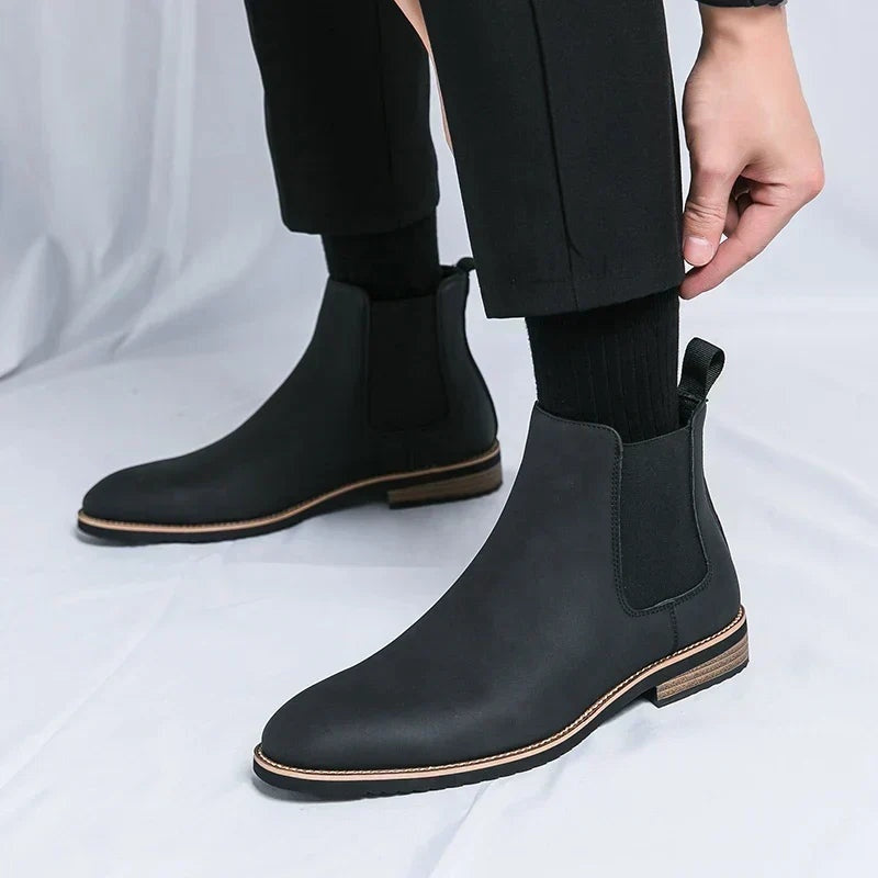 Rodrigo | Chelsea Boots de Couro Homem Elásticos Laterais