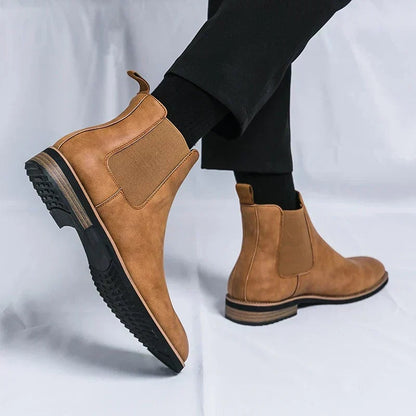 Rodrigo | Chelsea Boots de Couro Homem Elásticos Laterais