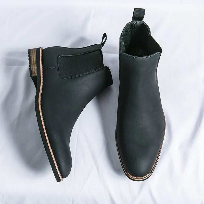 Rodrigo | Chelsea Boots de Couro Homem Elásticos Laterais