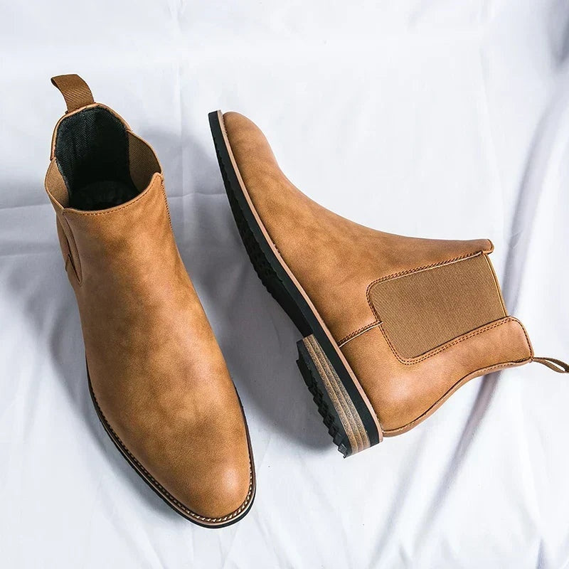 Rodrigo | Chelsea Boots de Couro Homem Elásticos Laterais