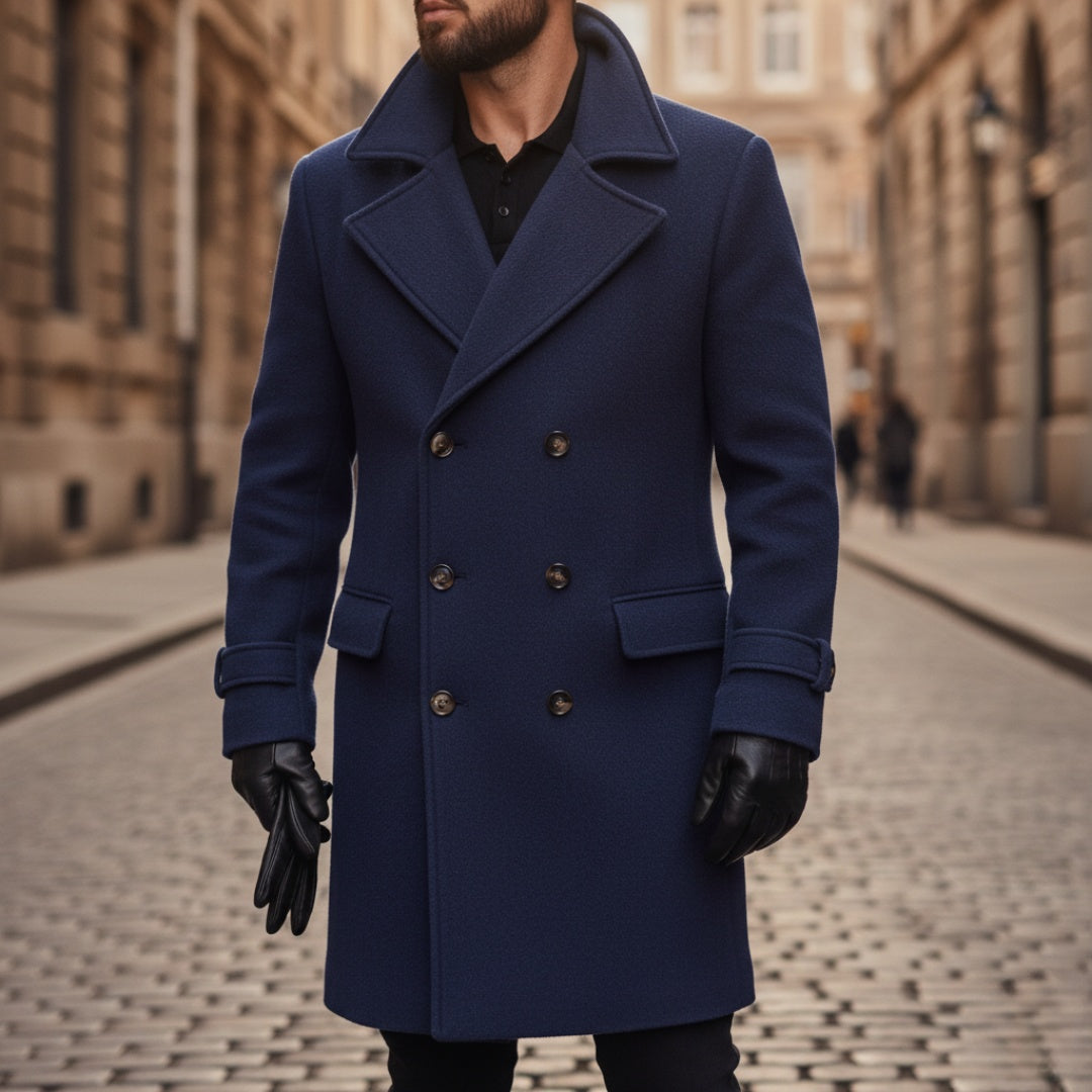 Rupert | Men's Double-Breasted Peacoat with Notched Lapels