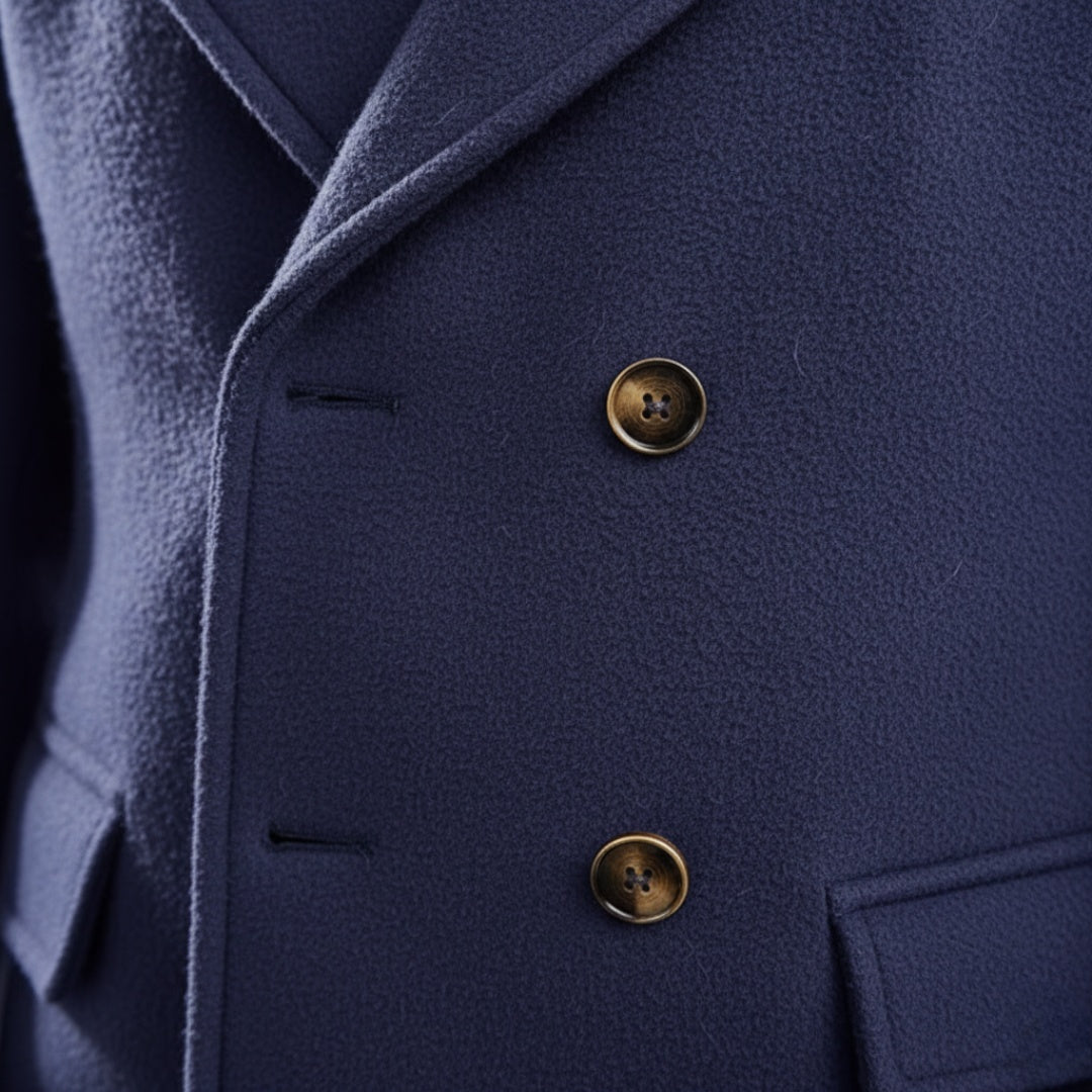 Rupert | Men's Double-Breasted Peacoat with Notched Lapels