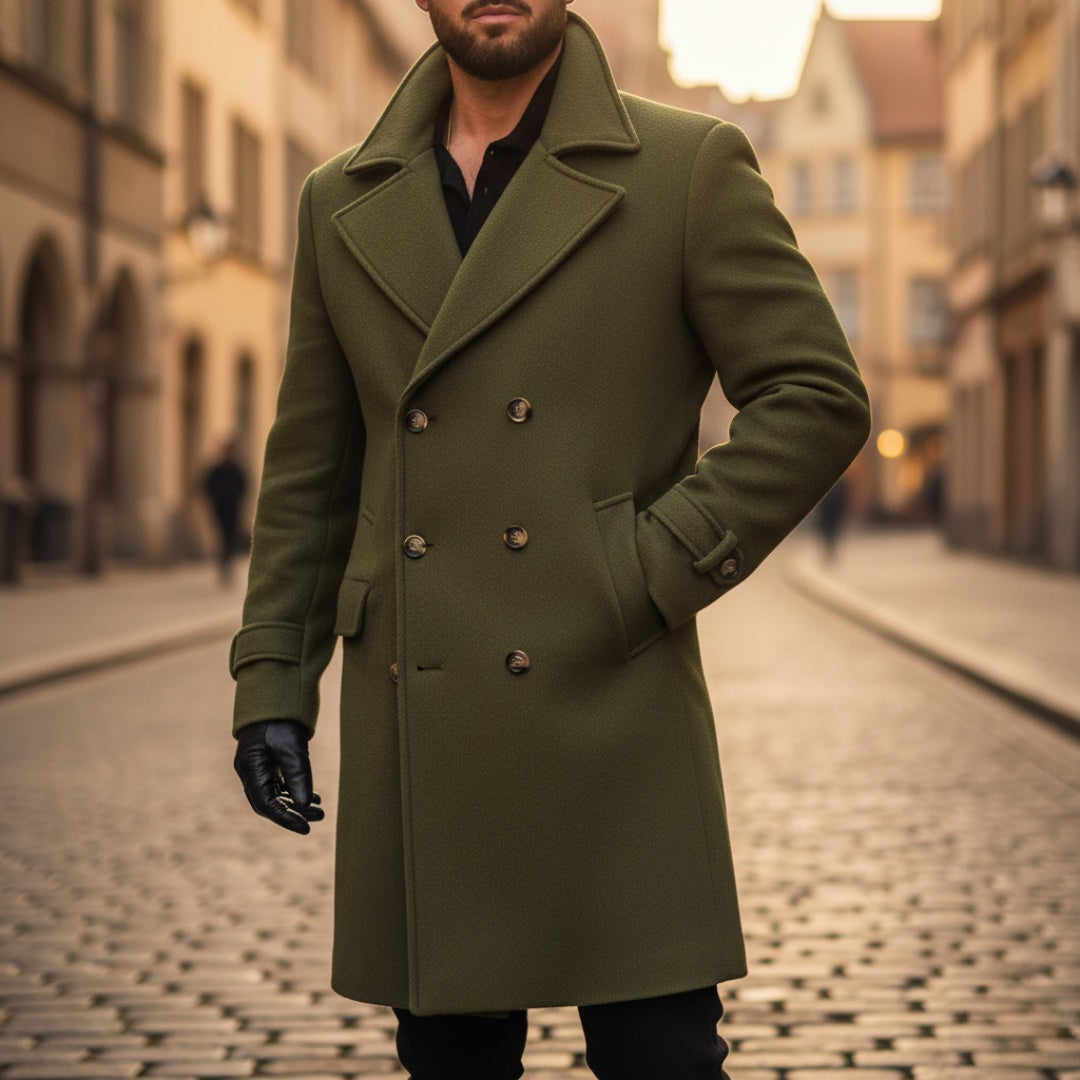 Rupert | Men's Double-Breasted Peacoat with Notched Lapels